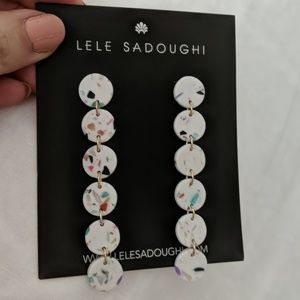 Lele Sadoughi never worn circle garland earrings